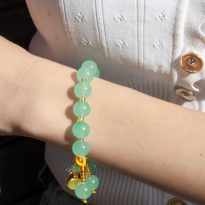Glaskugelarmband  "Jade"
