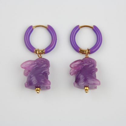 Ohrringe  "Sloppy Viola"