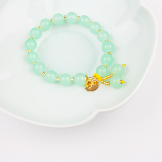 Glaskugelarmband  "Jade"