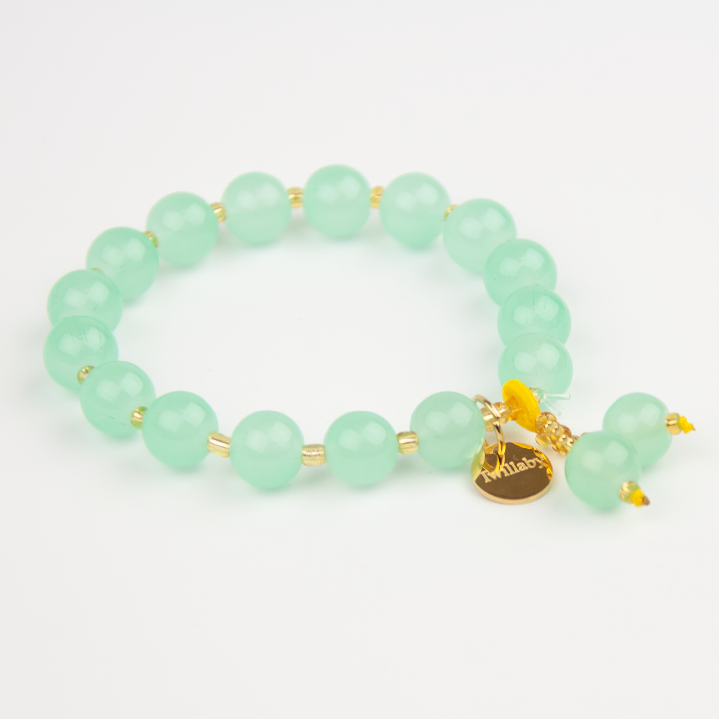 Glaskugelarmband  "Jade"